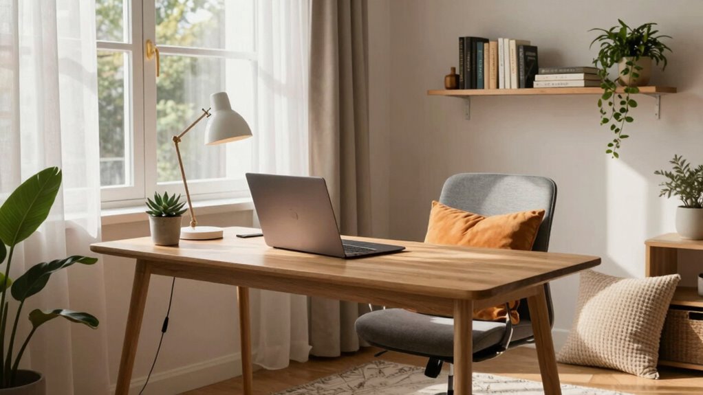 create functional cozy workspace