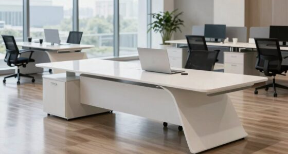 curved desks enhance reach