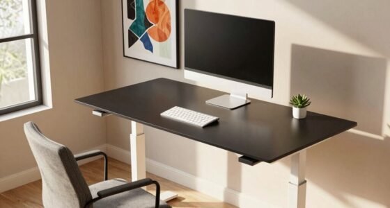 customized standing desk setup