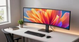 enhanced workspace with ultrawide