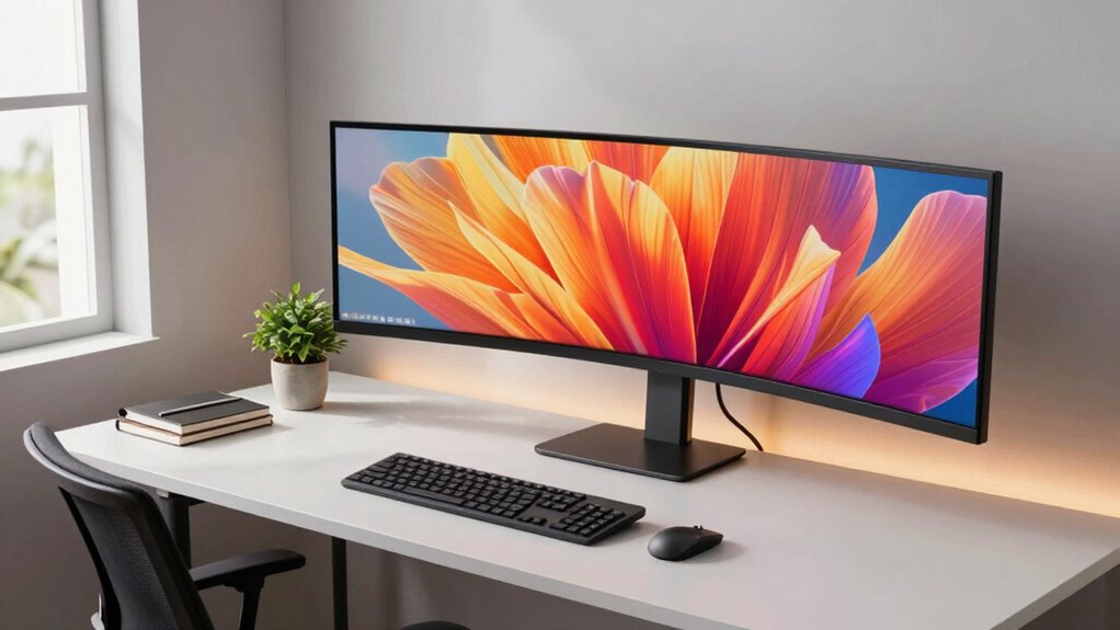 enhanced workspace with ultrawide