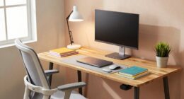 ergonomic dorm desk setup