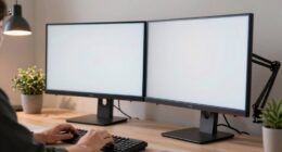 ergonomic monitor arm setup
