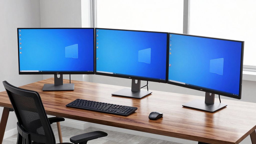 ergonomic multi monitor setup