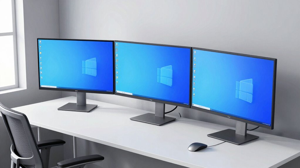 ergonomic multi monitor setup