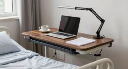 ergonomic overbed desk setup