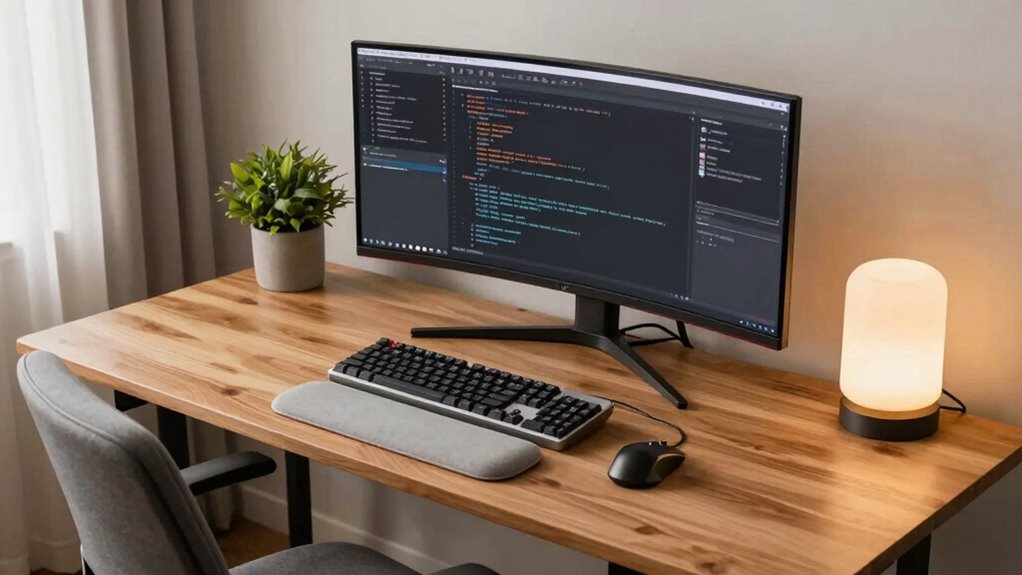 ergonomic workspace for coders