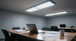 harsh overhead lighting distraction