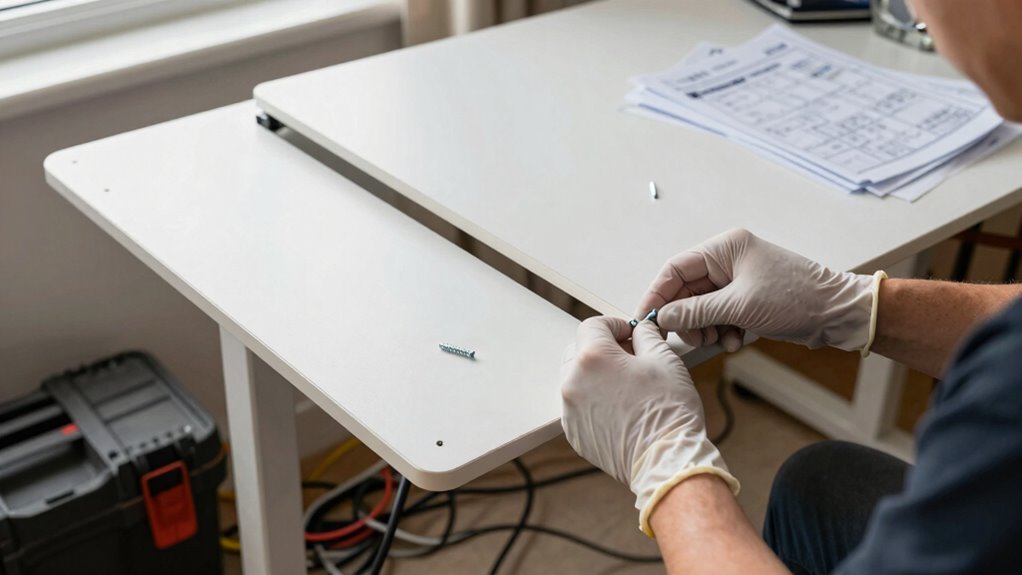 improper standing desk setup