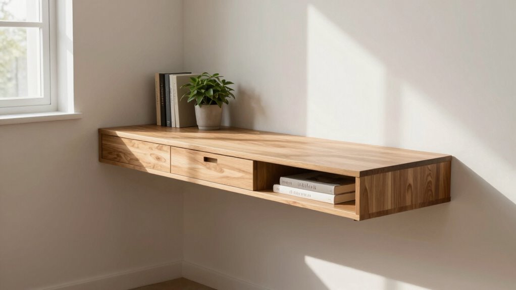 maximize space with narrow desk