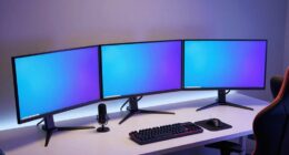 neck friendly triple monitor setup