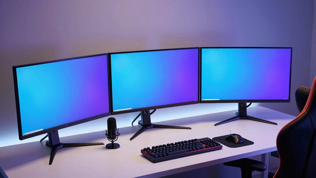 neck friendly triple monitor setup