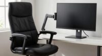 office chair and monitor