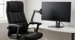 office chair and monitor