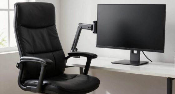 office chair and monitor