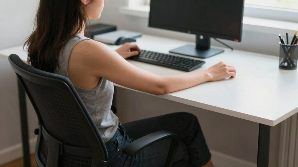 proper desk height and fit
