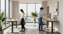 shared workspace with two desks