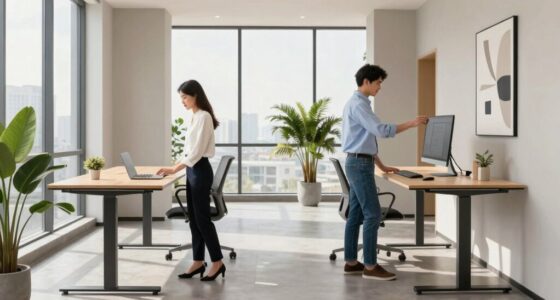 shared workspace with two desks