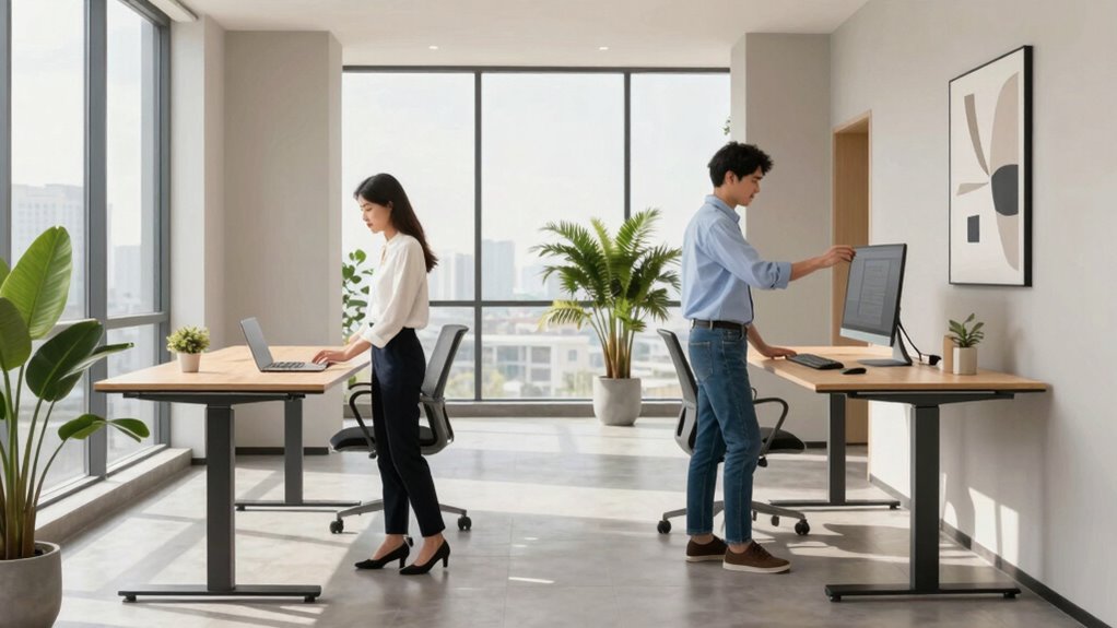 shared workspace with two desks